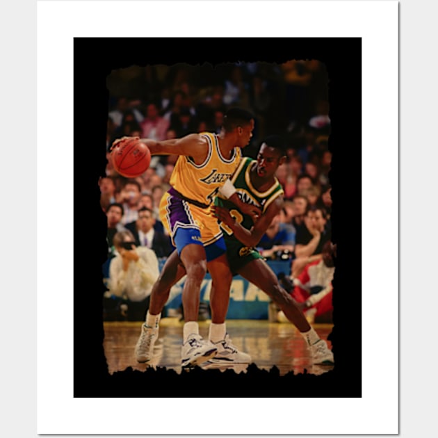 Byron Scott vs Gary Payton Vintage Wall Art by CAH BLUSUKAN